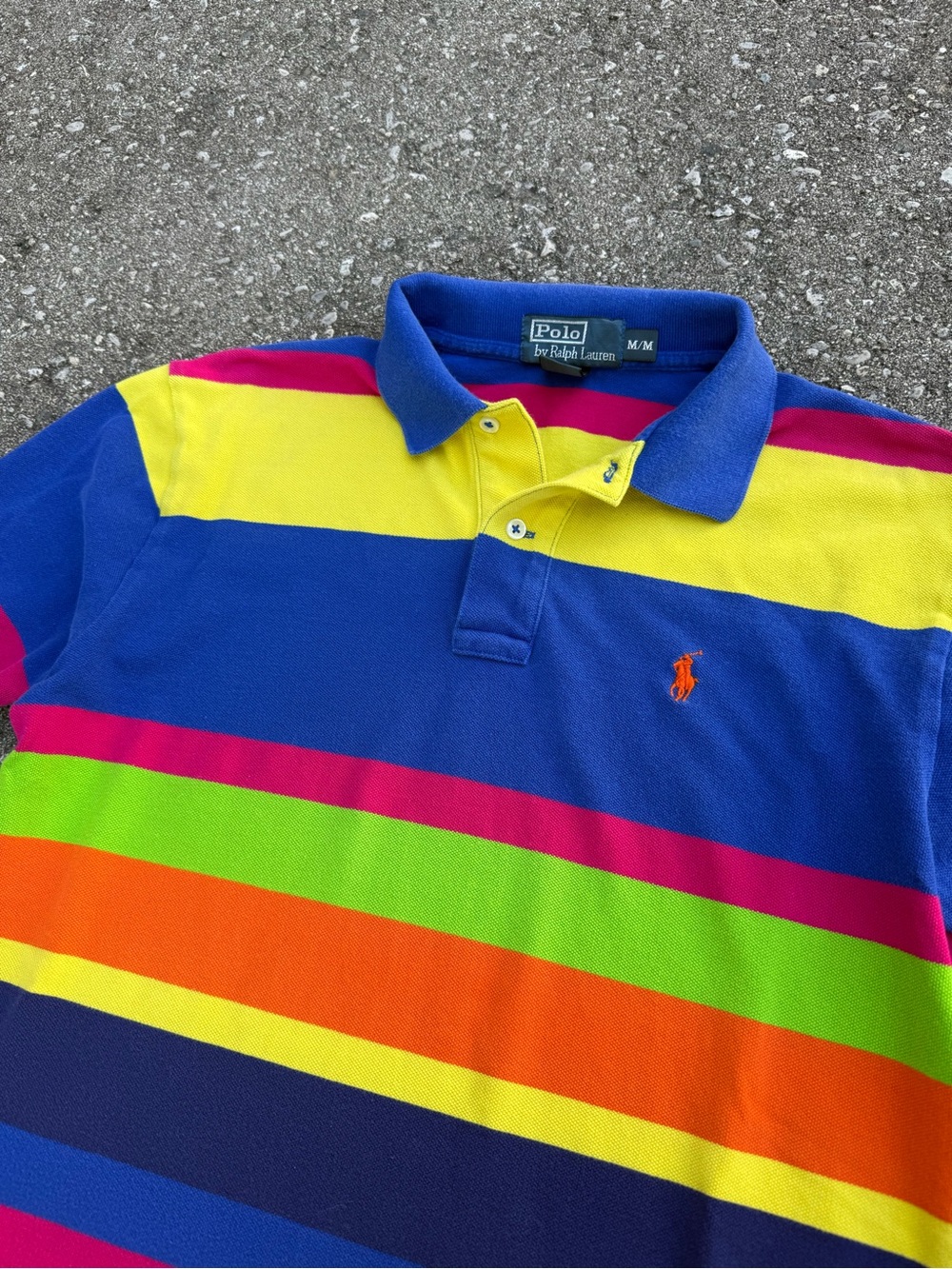 Polo by Ralph Lauren Multicolor Striped Polo Shirt Kanye Vintage